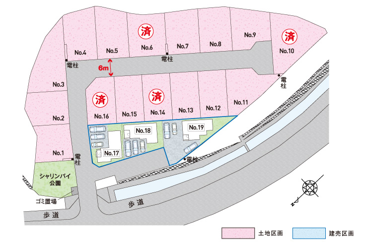 廿日市市四季が丘11丁目土地分譲住宅区画図