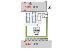 広島市安佐南区上安5丁目23新築一戸建て分譲住宅区画図