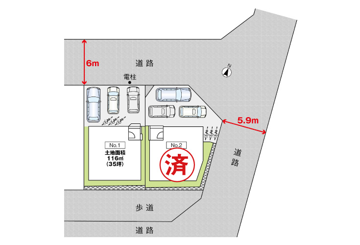 広島市安佐北区亀崎4丁目11戸建て分譲住宅区画図
