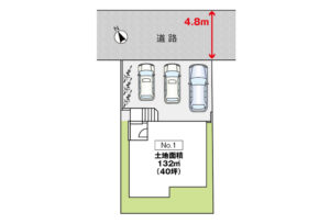 広島市安佐南区大町西2丁目6新築一戸建て分譲住宅区画図