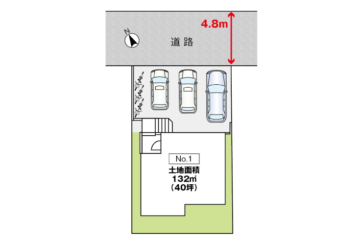 広島市安佐南区大町西2丁目6新築一戸建て分譲住宅区画図