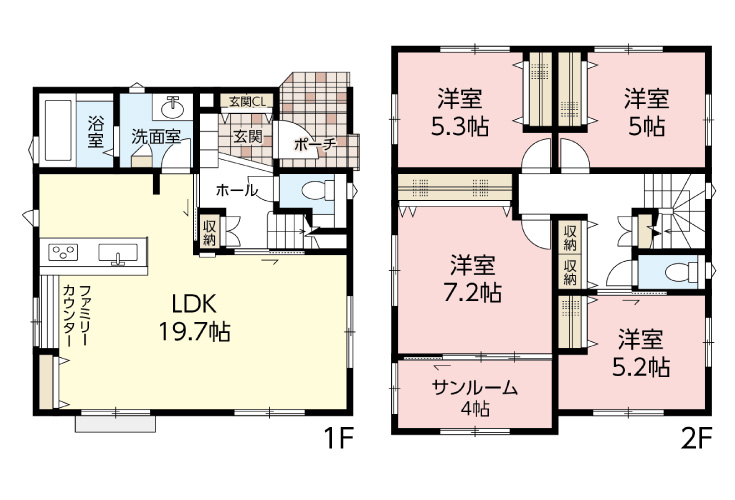 広島市安佐北区亀崎4丁目11戸建て分譲住宅間取り図