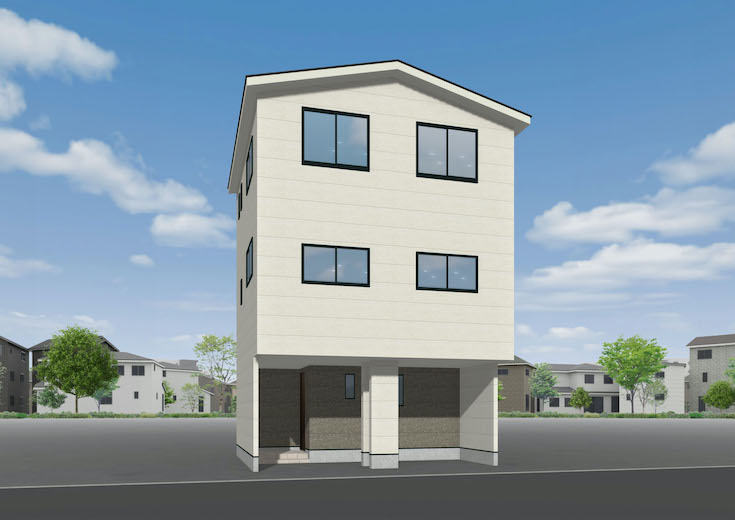 広島市佐伯区楽々園6丁目10新築一戸建て分譲住宅外観