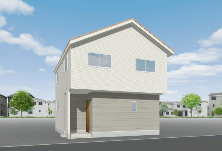 広島市安佐北区亀崎4丁目11戸建て分譲住宅外観