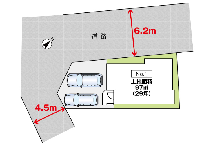 広島市安佐北区可部南1丁目26新築一戸建て分譲住宅区画図