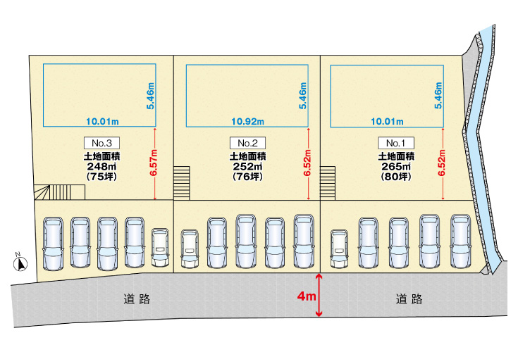 広島市安佐北区亀山5丁目27土地分譲住宅区画図