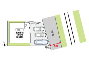 広島市東区矢賀3丁目13新築一戸建て分譲住宅区画図