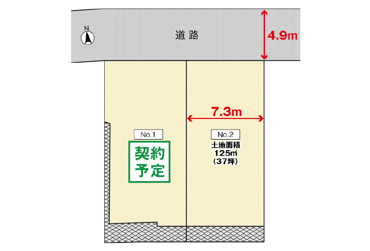 広島市西区井口鈴が台3丁目22土地分譲住宅区画図