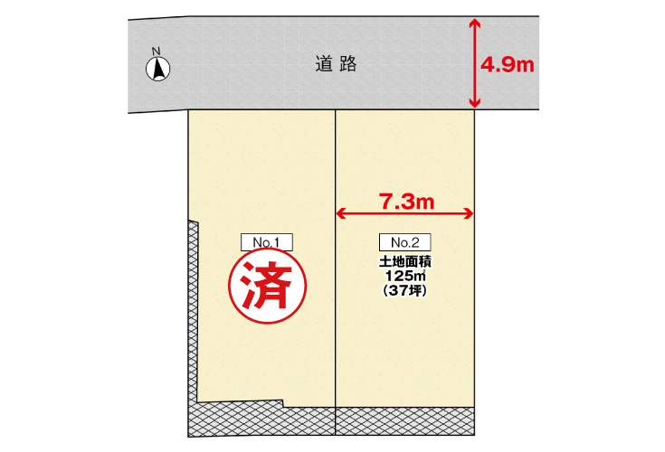 広島市西区井口鈴が台3丁目22土地分譲住宅区画図