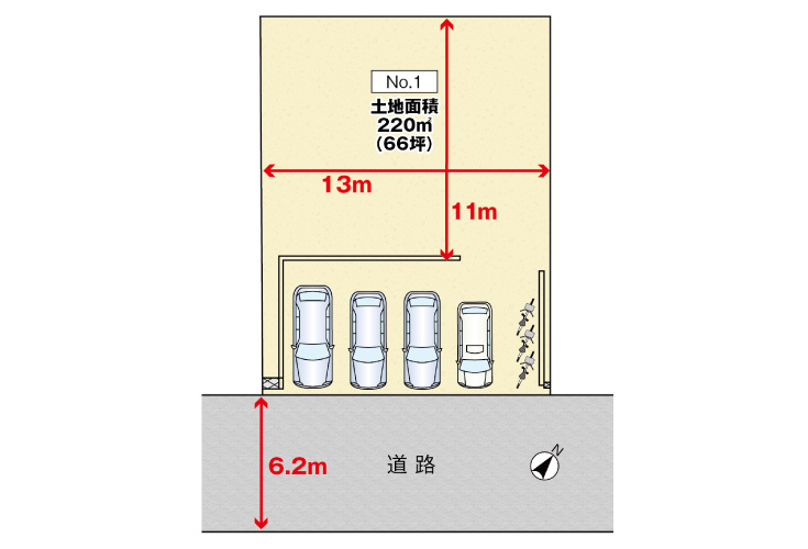 廿日市市福面2丁目17土地分譲住宅区画図