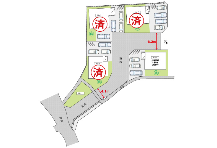 広島市安佐南区高取南1丁目31新築一戸建て分譲住宅区画図