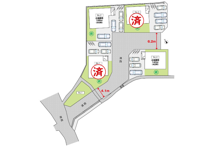 広島市安佐南区高取南1丁目31新築一戸建て分譲住宅区画図