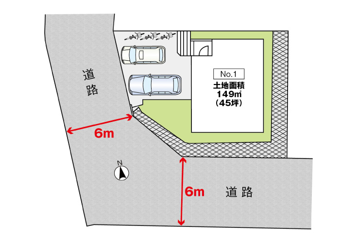 広島市安佐南区伴東1丁目40新築一戸建て分譲住宅区画図