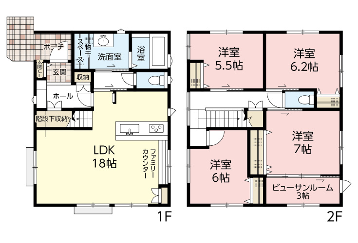 広島市安佐南区伴東1丁目40新築一戸建て分譲住宅間取り図
