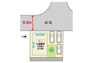 広島市安佐南区毘沙門台3丁目26土地分譲住宅区画図