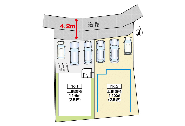 広島市東区牛田早稲田2丁目10新築一戸建て分譲住宅区画図