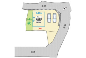 広島市安佐南区高取北4丁目44土地分譲区画図