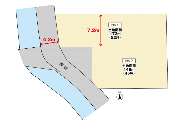 広島市安佐北区可部1丁目4土地分譲住宅区画図