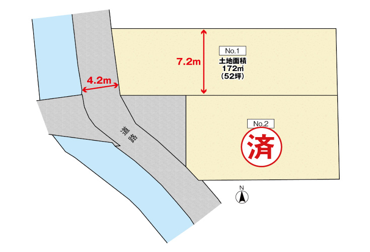 広島市安佐北区可部1丁目4土地分譲住宅区画図