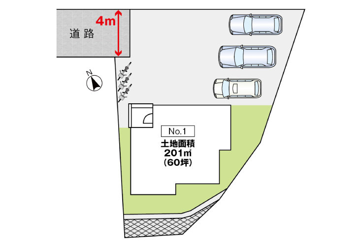 広島市東区尾長東3丁目3新築一戸建て分譲住宅区画図