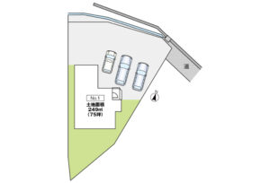 広島市東区中山上2丁目1新築一戸建て分譲住宅区画図