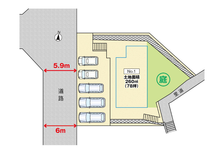 広島市南区仁保南1丁目19土地分譲住宅区画図