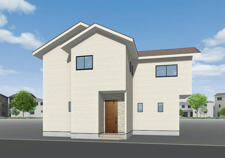 広島市東区中山上2丁目1新築一戸建て分譲住宅外観