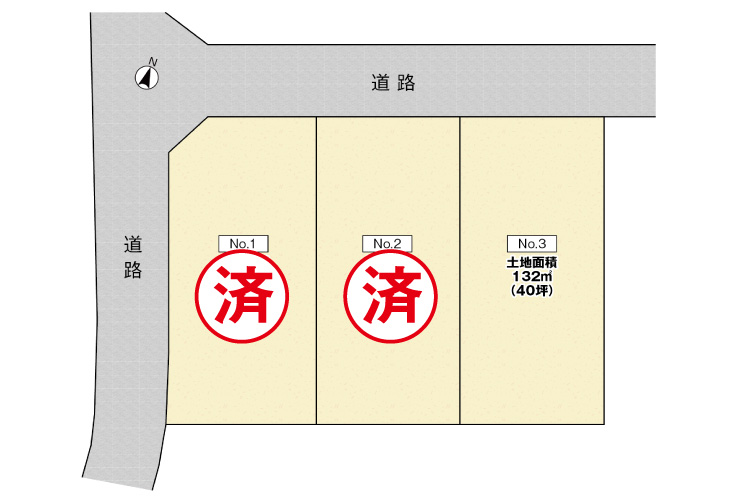 広島県安芸郡府中町柳ケ丘13土地分譲住宅区画図