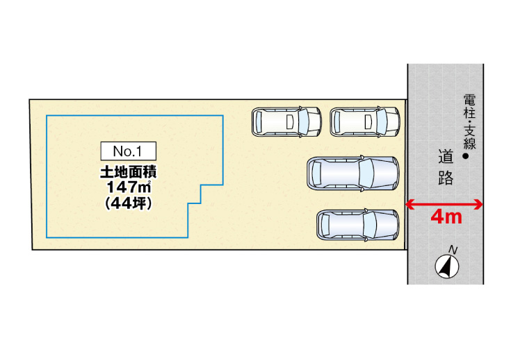 広島市南区旭1丁目18土地分譲住宅区画図