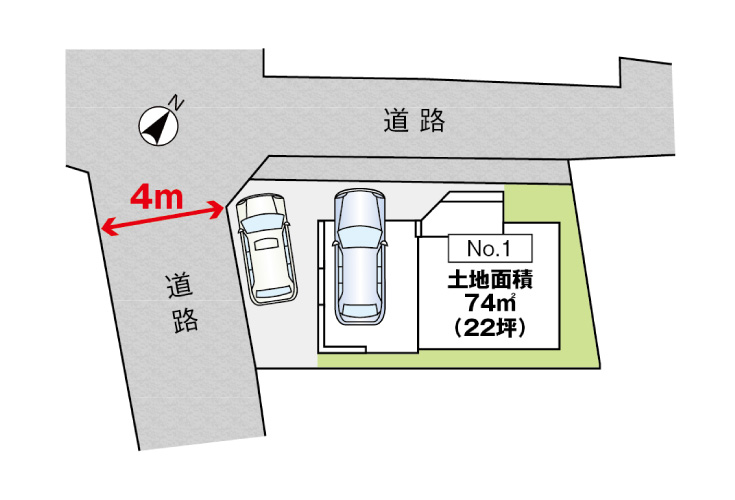 広島市安佐南区緑井7丁目28新築一戸建て分譲住宅区画図