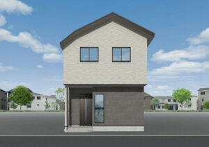 広島市安佐南区長楽寺3丁目14新築戸建分譲住宅外観