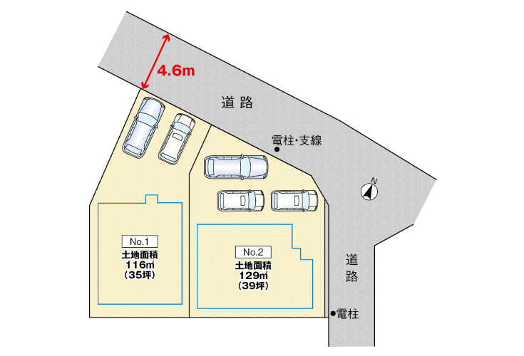 広島市南区西旭町12土地分譲住宅区画図