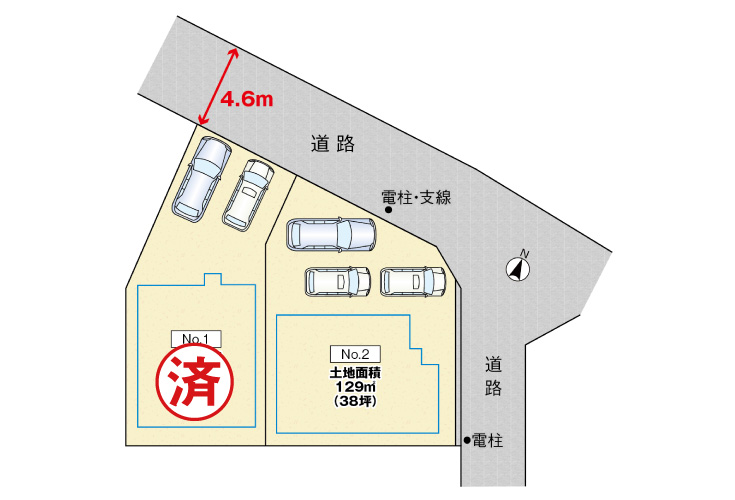 広島市南区西旭町12土地分譲住宅区画図