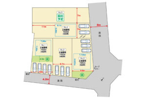 広島市安佐南区落合南1丁目18土地分譲住宅区画図