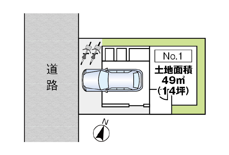 広島市中区羽衣町20新築戸建て分譲住宅区画図