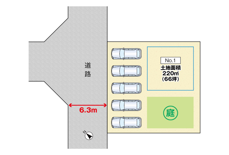 広島市安佐北区口田南8丁目45土地分譲住宅区画図