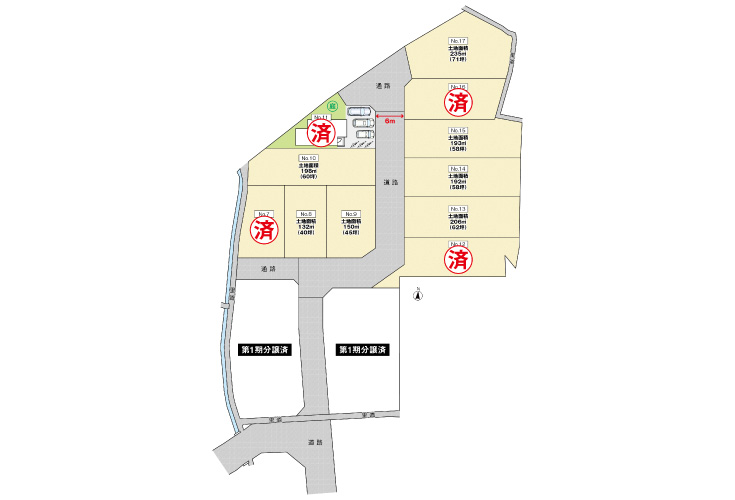 広島市安佐南区八木9丁目1土地分譲住宅区画図