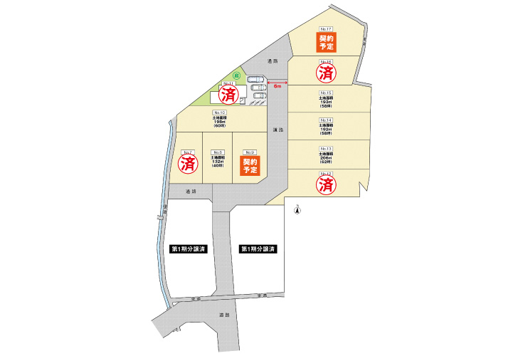 広島市安佐南区八木9丁目1土地分譲住宅区画図