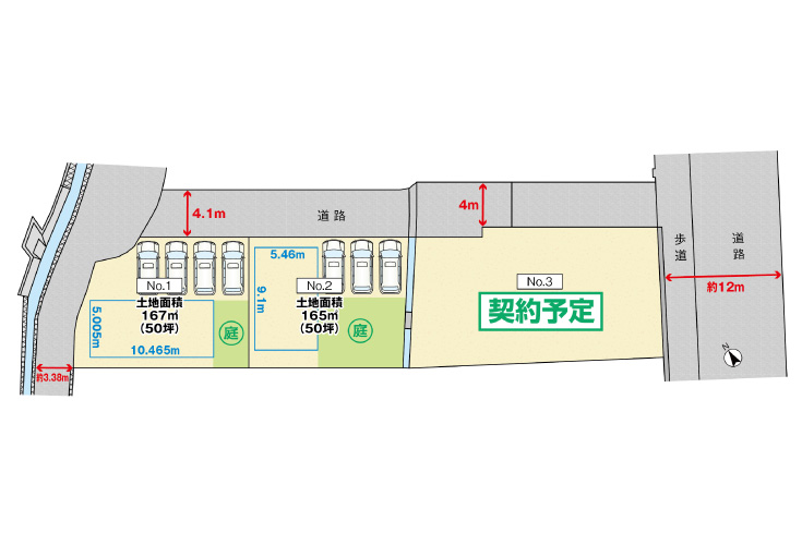 広島市安佐北区可部東4丁目10土地分譲区画図