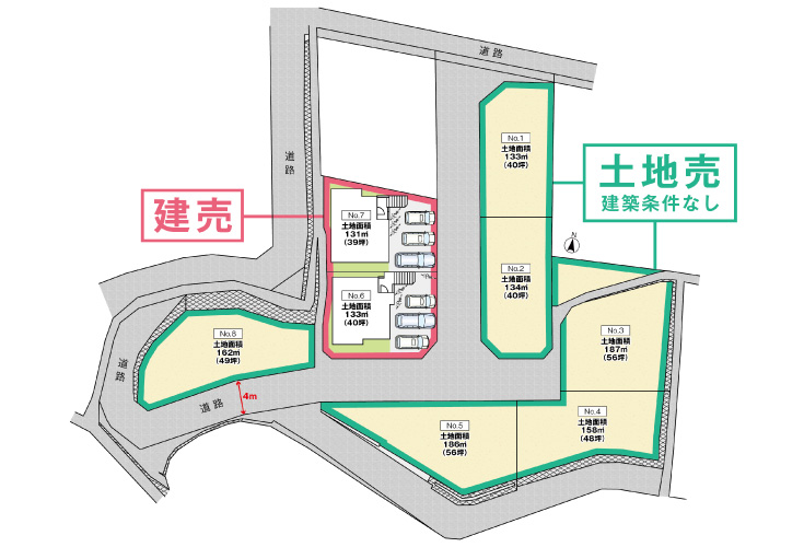 広島市安佐南区祇園5丁目14新築一戸建て分譲住宅区画図