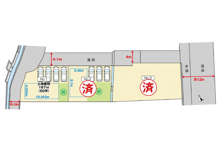 広島市安佐北区可部東4丁目10土地分譲区画図