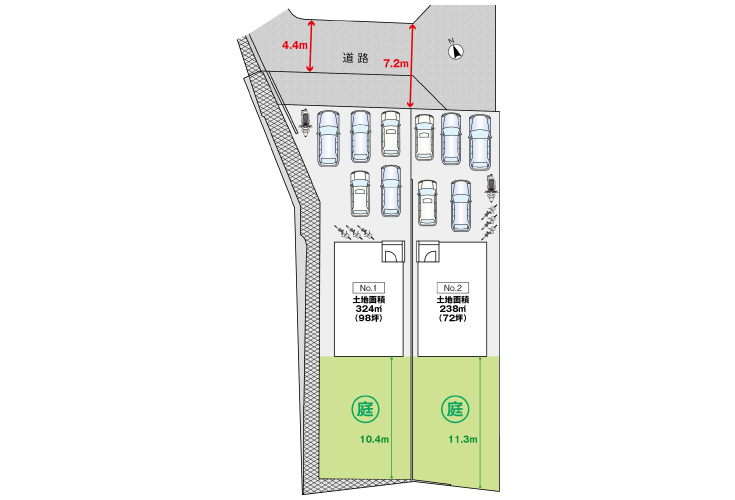 広島市安佐北区口田南4丁目48新築戸建分譲住宅区画図