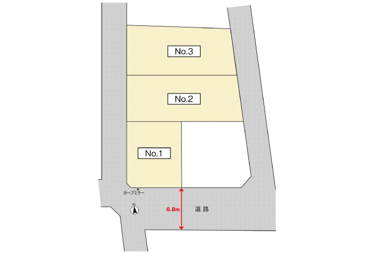 広島市佐伯区五日市中央3丁目9土地分譲住宅区画図