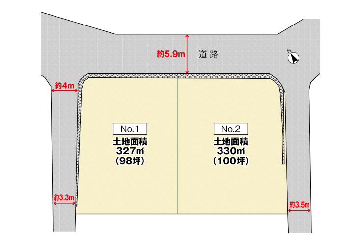 広島市安佐南区相田5丁目36土地分譲住宅区画図