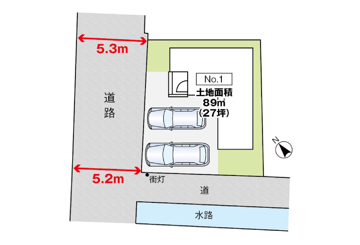 呉市東片山町4新築一戸建て分譲住宅区画図