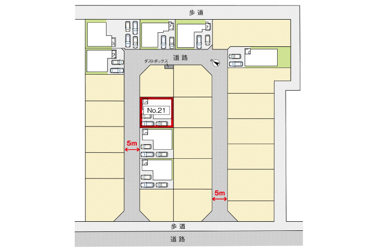 広島市安佐北区落合3丁目8中古一戸建て分譲住宅区画図