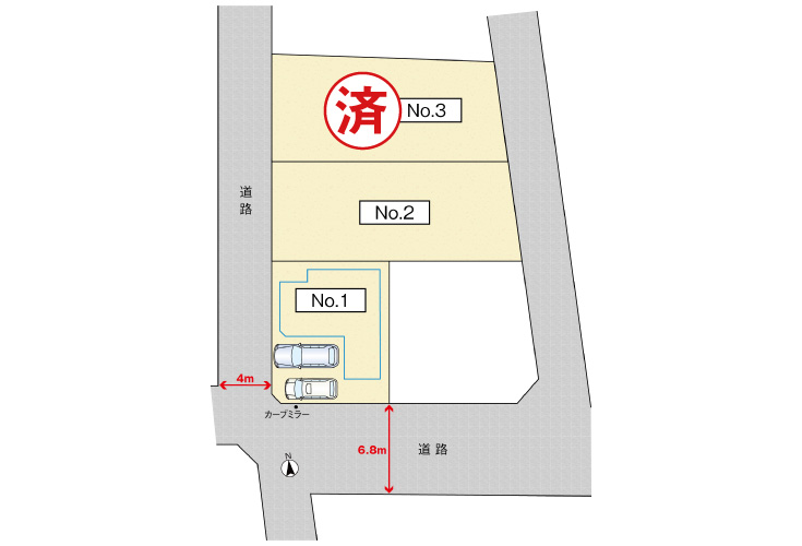 広島市佐伯区五日市中央3丁目9土地分譲住宅区画図