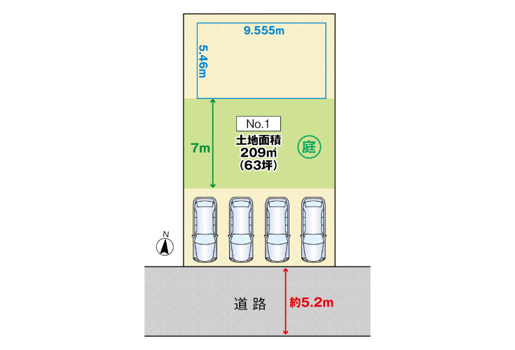 広島市安佐南区相田7丁目17土地分譲住宅区画図