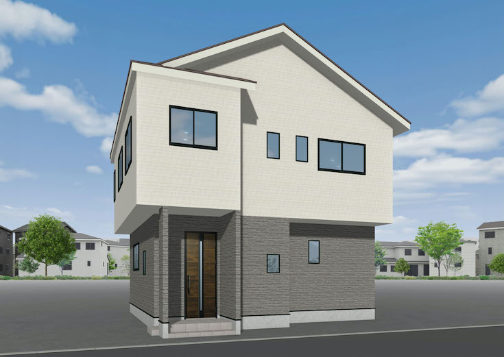 広島市安佐南区高取北4丁目8新築一戸建て分譲住宅外観
