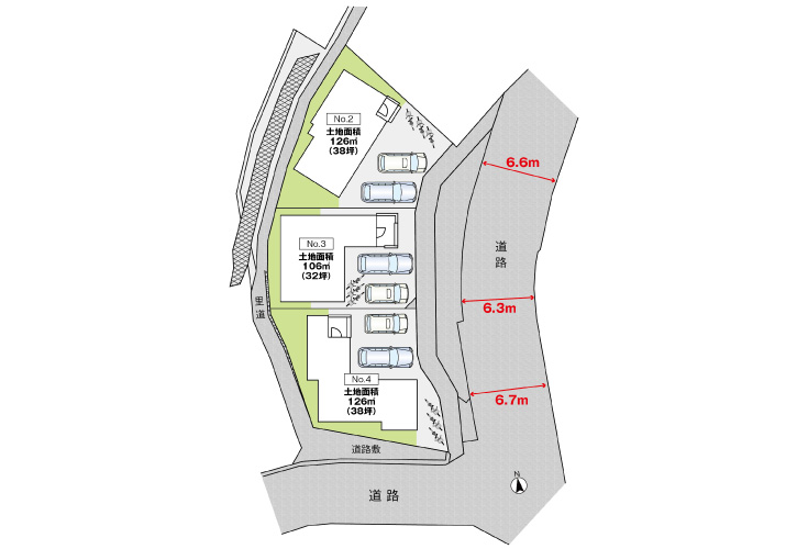 広島市東区戸坂くるめ木2丁目17新築一戸建て分譲住宅区画図